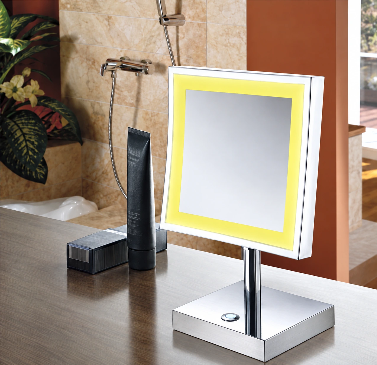 Square Tabletop Makeup Mirror